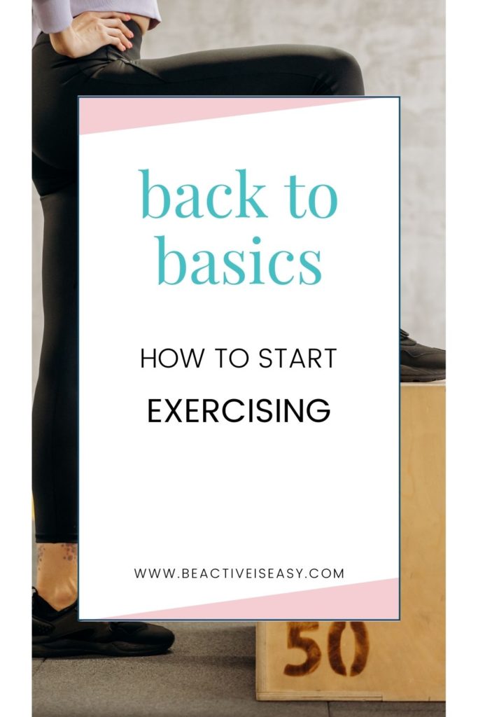 back to basics: how to start exercising picture with girl stepping up a step