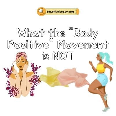 what the body positive movement is not featured image with girl exercising and being happy in the background