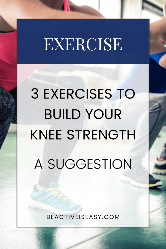 3 exercises to build your knee strength cover image with people squatting in the background