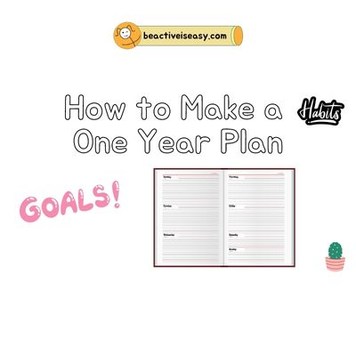 how to make a one year plan cover