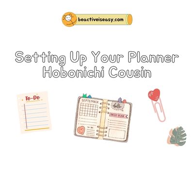 setting up your planner: hobonichi cousin feature