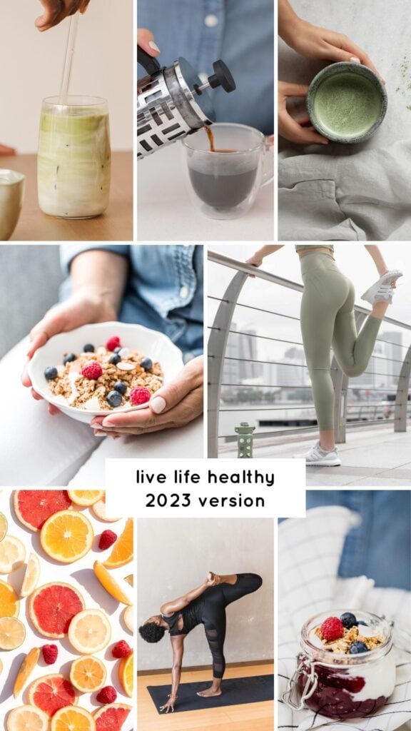 idea #2 for vision boards for healthy lifestyle with a slogan of live life healthy