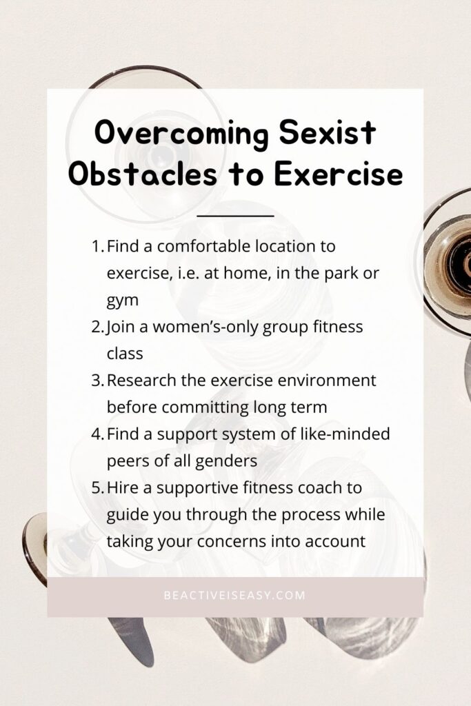 4 strategies to overcome sexism on women's exercise habits